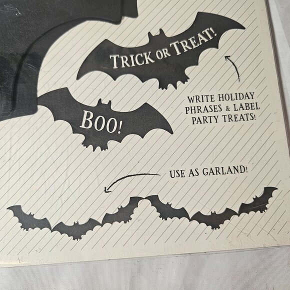Hester & Cork Chalkboard Paper Bats Placemats Set of 12 Halloween Decoration - Picture 4 of 8